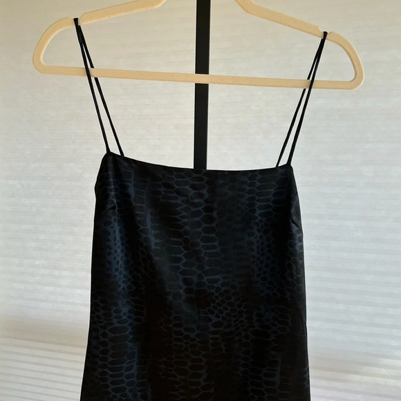 Anine Bing Valentine Silk Mini Slip Dress Black Navy XS NWT Party Contemporary - Picture 3 of 8